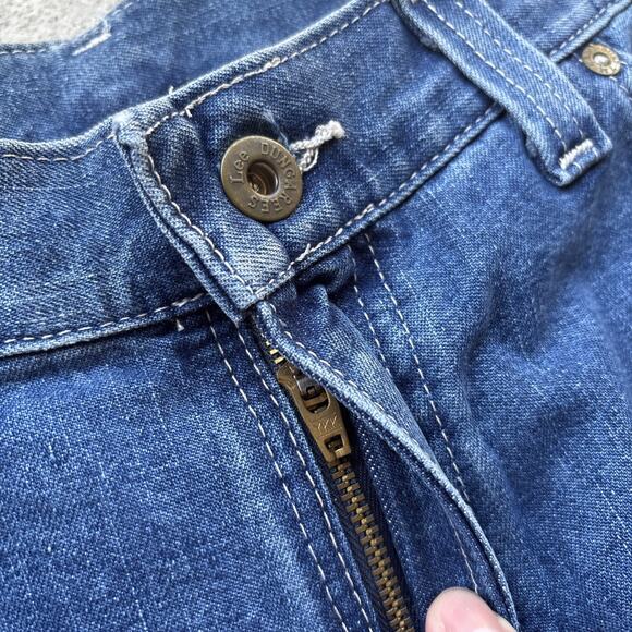 Vintage Y2K Lee Carpenter Jeans Women 3 Dungaree Loose Baggy Fit Skate 28x32 - Picture 9 of 11